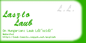 laszlo laub business card